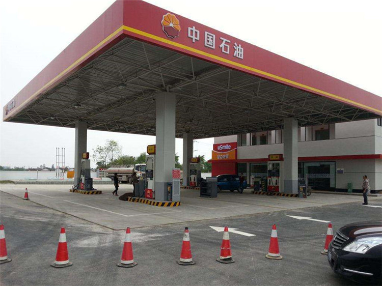 浏阳加油站钢结构网架案例20